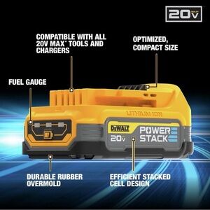 DeWalt 20V MAX Power Stack Battery (2 pack)